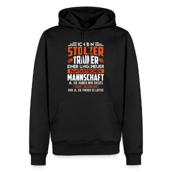 Mannschaft Trainer Eishockey Coach Trainer - Männer Premium Bio Hoodie - Schwarz - Vorne - Nico (187cm)