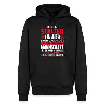 Mannschaft Trainer Eishockey Coach Trainer - Männer Premium Bio Hoodie - Schwarz - Vorne - Nico (187cm)