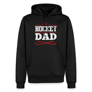 Hockey Dad - Männer Premium Bio Hoodie - Schwarz - Vorne - Nico (187cm)