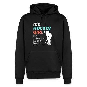 Ice Hockey Girl Damen Eishockey - Männer Premium Bio Hoodie - Schwarz - Vorne - Nico (187cm)