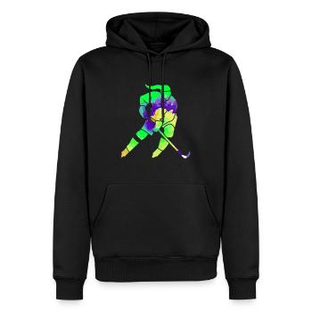Eishockeyspielerin Damen Eishockey - Männer Premium Bio Hoodie - Schwarz - Vorne - Nico (187cm)