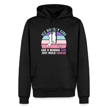 Ice Hockey Girl Eishockey - Männer Premium Bio Hoodie - Schwarz - Vorne - Nico (187cm)