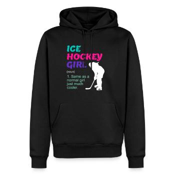 Ice Hockey Girl Damen Eishockey - Männer Premium Bio Hoodie - Schwarz - Vorne - Nico (187cm)