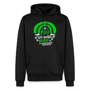 Mental Health Awareness Shirt, In May I Wear - Männer Premium Bio Hoodie - Schwarz - Vorne - Nico (187cm)