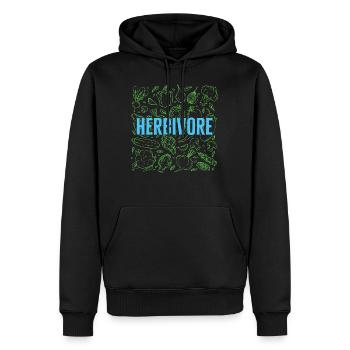 Chemise herbivore, Tee de légumes, Manger végétalien - Sweat à capuche Premium bio Homme - noir - Devant - Nico (187cm)