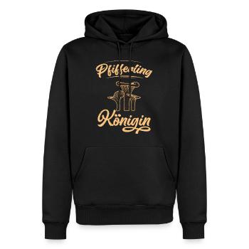 Königin Pilze Pfifferlinge Pilzsammler - Männer Premium Bio Hoodie - Schwarz - Vorne - Nico (187cm)