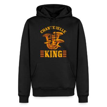 König Pfifferling Pilze Pilzsammler - Männer Premium Bio Hoodie - Schwarz - Vorne - Nico (187cm)