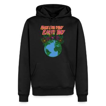 Chemise environnementale du Jour de la Terre, Make Everyday - Sweat à capuche Premium bio Homme - noir - Devant - Nico (187cm)