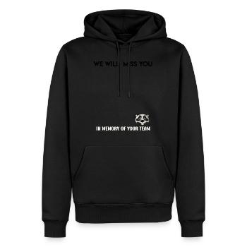 Du wirst uns fehlen letzter Arbeitstag Jobwechsel - Männer Premium Bio Hoodie - Schwarz - Vorne - Nico (187cm)