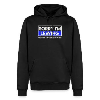 Verabschiedung Kollege letzter Arbeitstag - Männer Premium Bio Hoodie - Schwarz - Vorne - Nico (187cm)