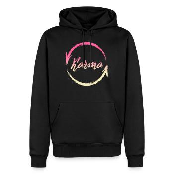 Chemise Karma, Buddha Yoga Tee, Vintage Karma - Sweat à capuche Premium bio Homme - noir - Devant - Nico (187cm)