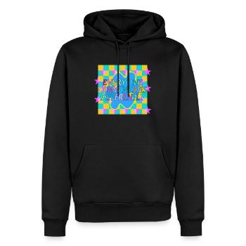 Tout le monde communique différemment Chemise, puzzle - Sweat à capuche Premium bio Homme - noir - Devant - Nico (187cm)