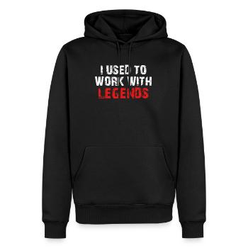 J’avais l’habitude de travailler avec des légendes - Sweat à capuche Premium bio Homme - noir - Devant - Nico (187cm)