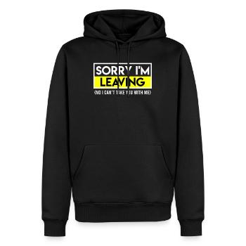 Verabschiedung Kollege letzter Arbeitstag - Männer Premium Bio Hoodie - Schwarz - Vorne - Nico (187cm)