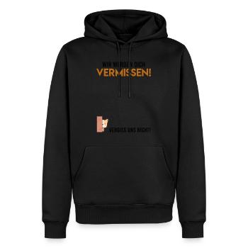 Wir werden dich vermissen Abschied Kollege - Männer Premium Bio Hoodie - Schwarz - Vorne - Nico (187cm)