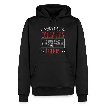 Arbeitskollege Freund Verabschiedung Jobwechsel - Männer Premium Bio Hoodie - Schwarz - Vorne - Nico (187cm)