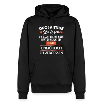 Kollege Abschied Jobwechsel Arbeitswechsel - Männer Premium Bio Hoodie - Schwarz - Vorne - Nico (187cm)