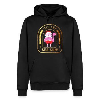 Chemise de Noël en juillet, 'Tis The Sea Sun Cute - Sweat à capuche Premium bio Homme - noir - Devant - Nico (187cm)