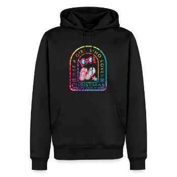 Chemise de Noël en juillet, juste une fille qui aime - Sweat à capuche Premium bio Homme - noir - Devant - Nico (187cm)