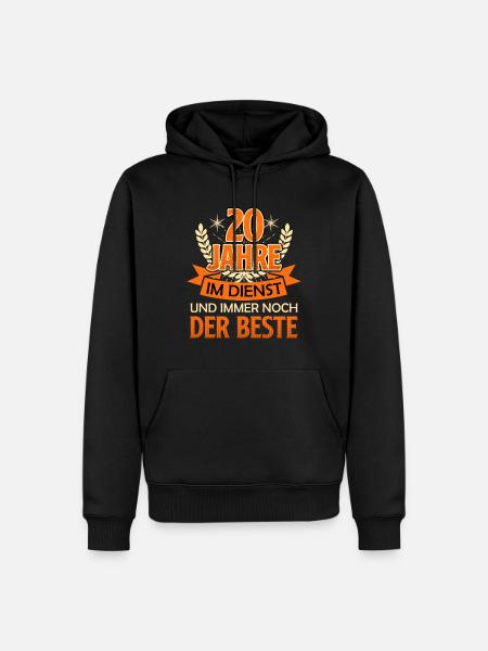 Dienstjubiläum 20 Jahre Firmenjubiläum - Männer Premium Bio Hoodie - Schwarz