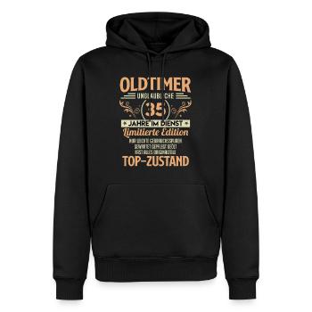 35 Dienstjahre Dienstjubiläum 35 Jahre - Männer Premium Bio Hoodie - Schwarz - Vorne - Nico (187cm)