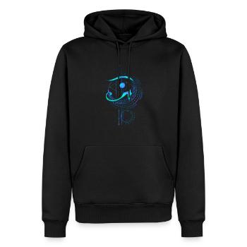 Eye of Ra Sacred Geometry Cosmic Spiritual - Men’s Premium Organic Hoodie - black - Front - Nico (187cm)