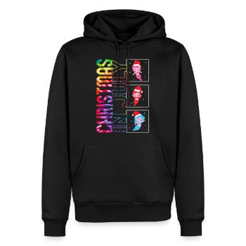 Weihnachten im Juli Hemd, Santa Mermaid Weihnachten - Männer Premium Bio Hoodie - Schwarz - Vorne - Nico (187cm)