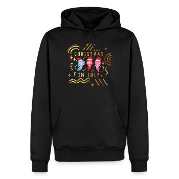 Weihnachten im Juli Hemd, Santa Mermaid Weihnachten - Männer Premium Bio Hoodie - Schwarz - Vorne - Nico (187cm)