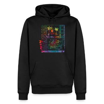Coastal Beach Christmas In July Shirt, Merry - Men’s Premium Organic Hoodie - black - Front - Nico (187cm)