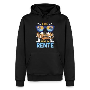 Renteneintritt eine Legende geht in Rente - Männer Premium Bio Hoodie - Schwarz - Vorne - Nico (187cm)