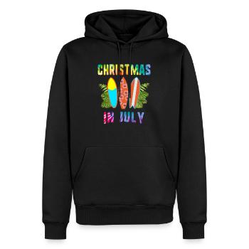 Weihnachten im Juli Surf Surfing Board Beach Hawaii - Männer Premium Bio Hoodie - Schwarz - Vorne - Nico (187cm)