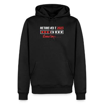 Rente 2023 laden Renteneintritt - Männer Premium Bio Hoodie - Schwarz - Vorne - Nico (187cm)