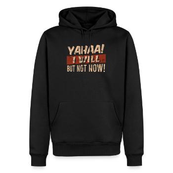 Faul Faulheit Ja mache ich aber nicht jetzt - Männer Premium Bio Hoodie - Schwarz - Vorne - Nico (187cm)