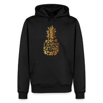 Christmas In July Colorful Pineapple Beach Summer - Men’s Premium Organic Hoodie - black - Front - Nico (187cm)