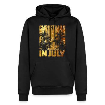 Weihnachten im Juli Vintage Beach Palms Hawaii - Männer Premium Bio Hoodie - Schwarz - Vorne - Nico (187cm)