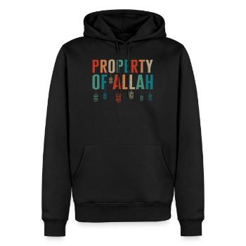 Propriété d’Allah Chemise, Muslim Praying Gift Tee, - Sweat à capuche Premium bio Homme - noir - Devant - Nico (187cm)