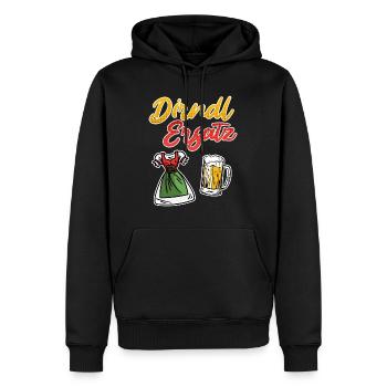 Trachtenshirt Damen Dirndl Ersatz - Männer Premium Bio Hoodie - Schwarz - Vorne - Nico (187cm)