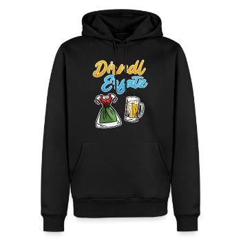 Trachtenshirt Damen Dirndl Ersatz - Männer Premium Bio Hoodie - Schwarz - Vorne - Nico (187cm)
