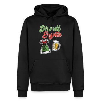 Trachtenshirt Damen Dirndl Ersatz - Männer Premium Bio Hoodie - Schwarz - Vorne - Nico (187cm)