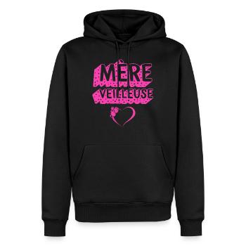 Mere Veilleuse Veilleuse Maman maman choisie par - Sweat à capuche Premium bio Homme - noir - Devant - Nico (187cm)
