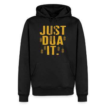 Just Dua It Shirt, Musulman Amour Prière Cadeau Bébé - Sweat à capuche Premium bio Homme - noir - Devant - Nico (187cm)