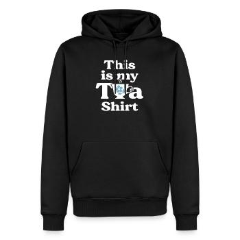 Lustige Teeparty Dies ist mein Tee-Shirt Wortspiel Tee-Zeit - Männer Premium Bio Hoodie - Schwarz - Vorne - Nico (187cm)