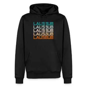 Vintage Lausbube Trachtenshirt Lausbub - Männer Premium Bio Hoodie - Schwarz - Vorne - Nico (187cm)