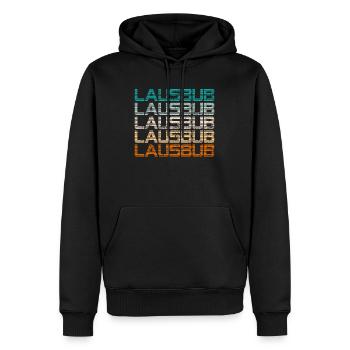 Vintage Lausbube Trachtenshirt Lausbub - Männer Premium Bio Hoodie - Schwarz - Vorne - Nico (187cm)
