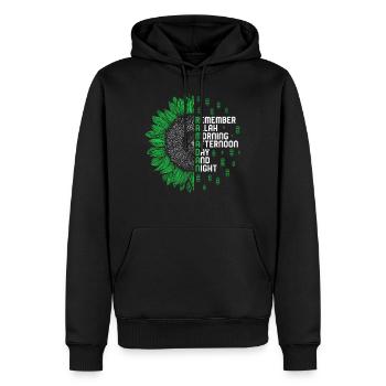 Chemise ramadan, t-shirt cadeau de prière musulman jour nuit, - Sweat à capuche Premium bio Homme - noir - Devant - Nico (187cm)