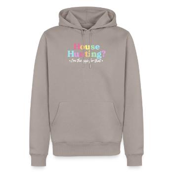 House Hunting I'm The App For That Funny Real - Men’s Premium Organic Hoodie - taupe - Front - Nico (187cm)