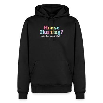 House Hunting I'm The App For That Funny Real - Men’s Premium Organic Hoodie - black - Front - Nico (187cm)