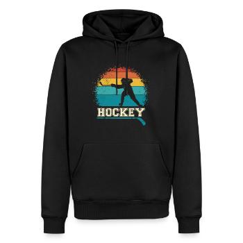 Eishockey Hockey Spieler - Männer Premium Bio Hoodie - Schwarz - Vorne - Nico (187cm)