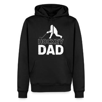 Eishockey Vater Hockey Papa - Männer Premium Bio Hoodie - Schwarz - Vorne - Nico (187cm)