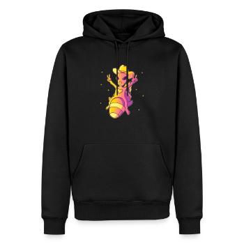 Alien Cowboy Love Space Fun - Sweat à capuche Premium bio Homme - noir - Devant - Nico (187cm)